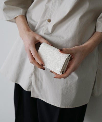 VU PRODUCTB12 mini walletdeer leather /white