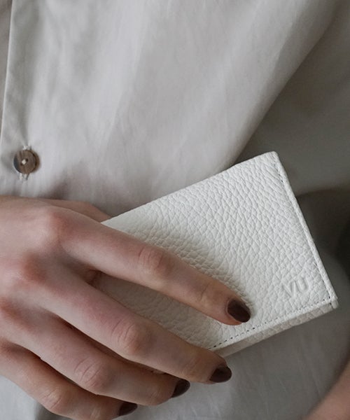 VU PRODUCTB12 mini walletdeer leather /white