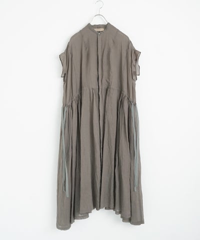 suzuki takayuki スズキタカユキ band-sleeve dress [S261-23/lead grey］バンドスリーヴドレス
