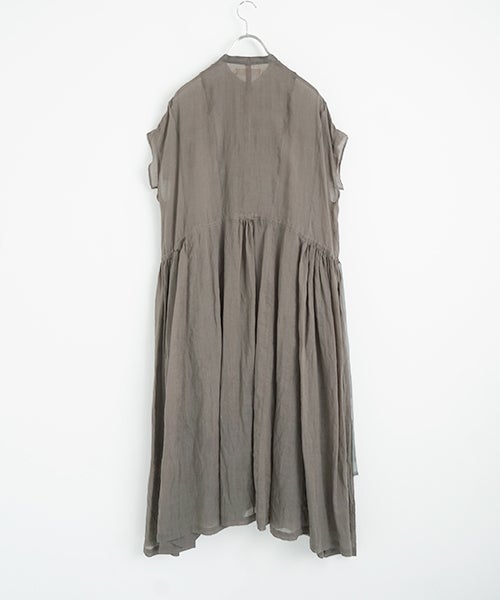 suzuki takayuki スズキタカユキ band-sleeve dress [S261-23/lead grey］バンドスリーヴドレス