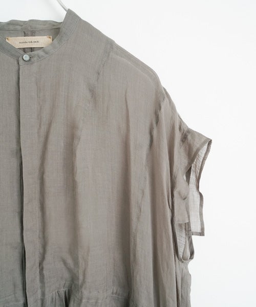 suzuki takayuki スズキタカユキ band-sleeve dress [S261-23/lead grey］バンドスリーヴドレス