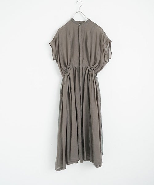 suzuki takayuki スズキタカユキ band-sleeve dress [S261-23/lead grey］バンドスリーヴドレス