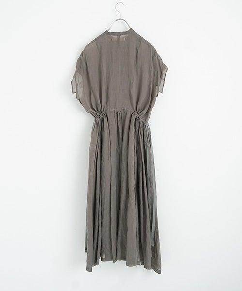 suzuki takayuki スズキタカユキ band-sleeve dress [S261-23/lead grey］バンドスリーヴドレス
