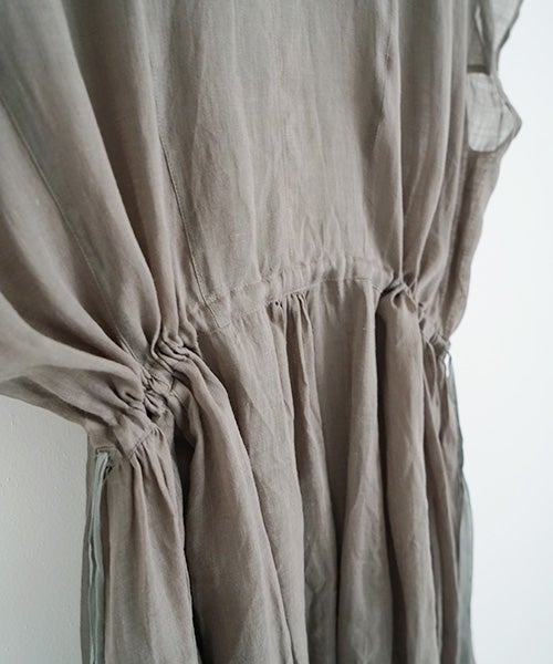 suzuki takayuki スズキタカユキ band-sleeve dress [S261-23/lead grey］バンドスリーヴドレス