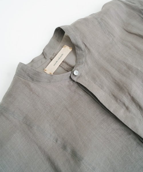 suzuki takayuki スズキタカユキ band-sleeve dress [S261-23/lead grey］バンドスリーヴドレス