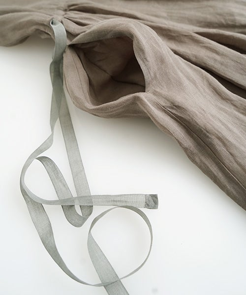 suzuki takayuki スズキタカユキ band-sleeve dress [S261-23/lead grey］バンドスリーヴドレス