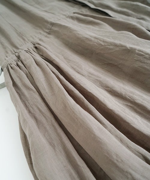 suzuki takayuki スズキタカユキ band-sleeve dress [S261-23/lead grey］バンドスリーヴドレス