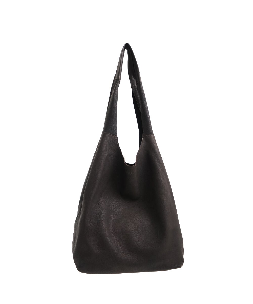 VUm PRODUCT B23 packable tote deer leather / dark brown