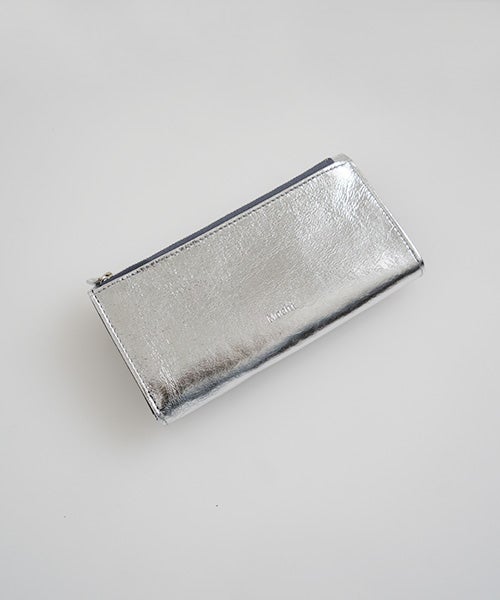 Mochiモチlong wallet (ma-pro-09 /silver)鹿革/ロングウォレット
