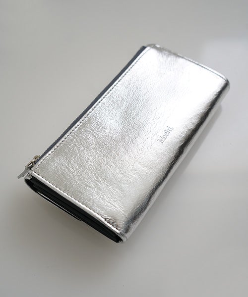 Mochiモチlong wallet (ma-pro-09 /silver)鹿革/ロングウォレット