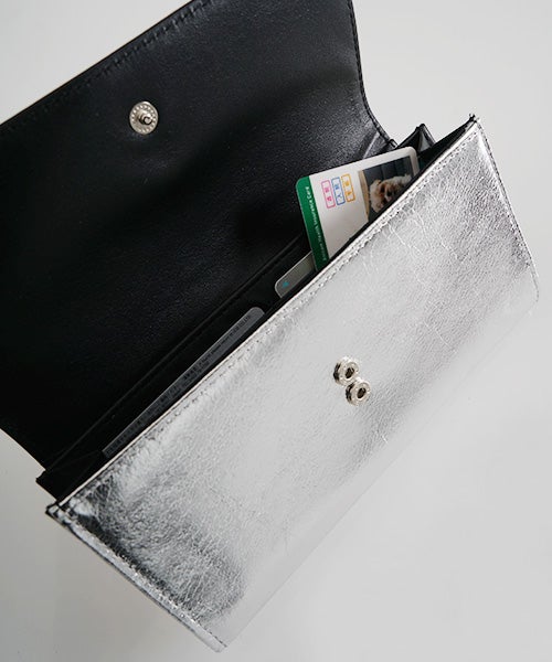 Mochiモチlong wallet (ma-pro-09 /silver)鹿革/ロングウォレット