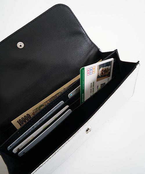 Mochiモチlong wallet (ma-pro-09 /silver)鹿革/ロングウォレット
