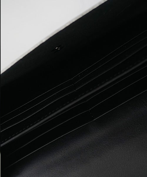 Mochiモチlong wallet (ma-pro-09 /silver)鹿革/ロングウォレット