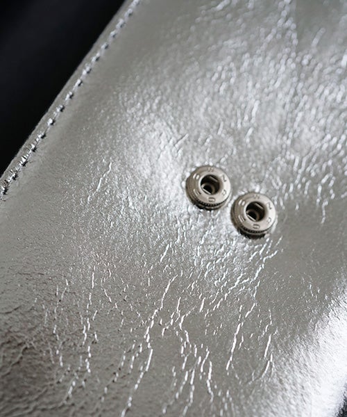 Mochiモチlong wallet (ma-pro-09 /silver)鹿革/ロングウォレット