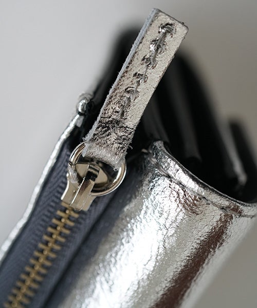 Mochiモチlong wallet (ma-pro-09 /silver)鹿革/ロングウォレット