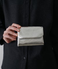  Mochiモチtrifold wallet (silver/ma-pro-28)鹿革 3つ折り財布