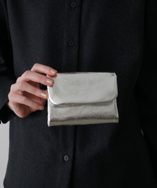  Mochiモチtrifold wallet (silver/ma-pro-28)鹿革 3つ折り財布