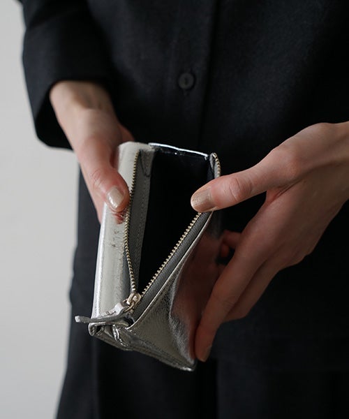  Mochiモチtrifold wallet (silver/ma-pro-28)鹿革 3つ折り財布