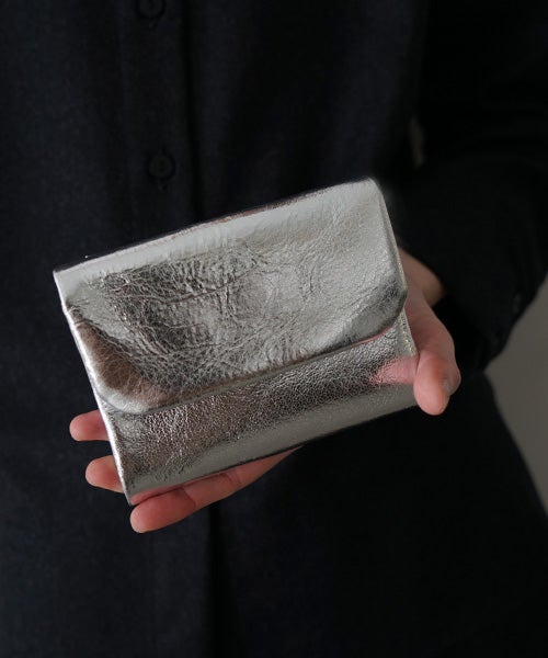  Mochiモチtrifold wallet (silver/ma-pro-28)鹿革 3つ折り財布