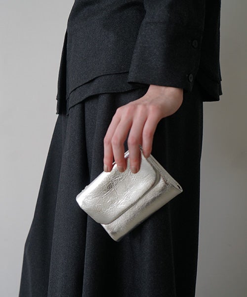  Mochiモチtrifold wallet (silver/ma-pro-28)鹿革 3つ折り財布