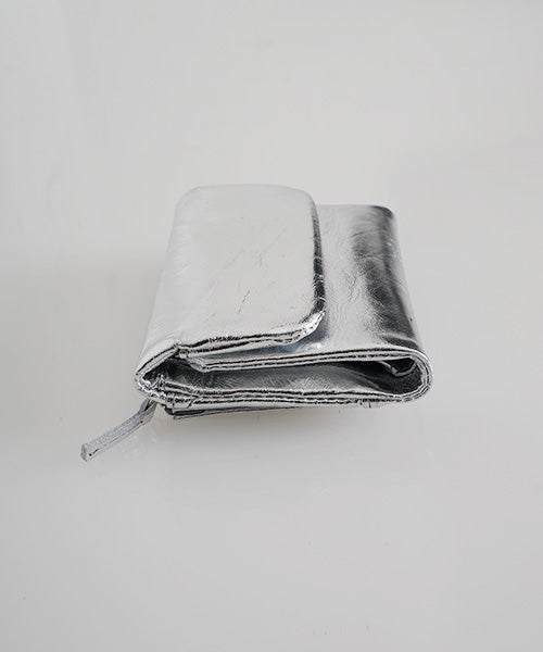  Mochiモチtrifold wallet (silver/ma-pro-28)鹿革 3つ折り財布