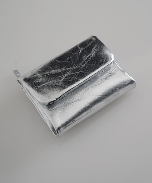  Mochiモチtrifold wallet (silver/ma-pro-28)鹿革 3つ折り財布