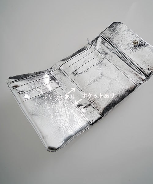  Mochiモチtrifold wallet (silver/ma-pro-28)鹿革 3つ折り財布