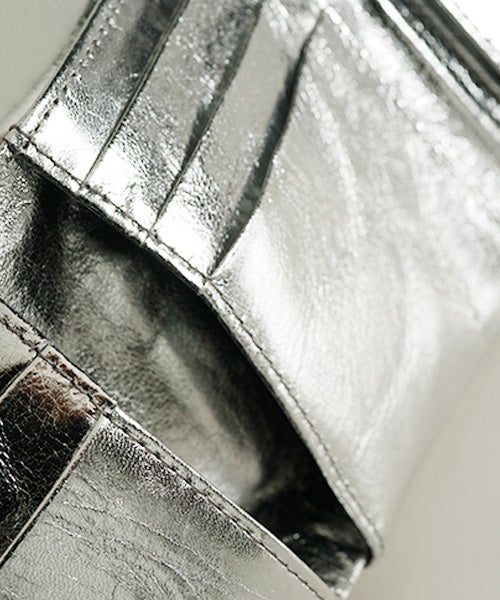  Mochiモチtrifold wallet (silver/ma-pro-28)鹿革 3つ折り財布