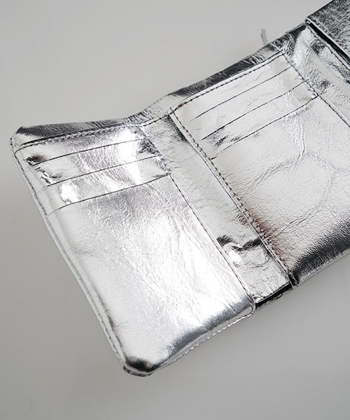  Mochiモチtrifold wallet (silver/ma-pro-28)鹿革 3つ折り財布