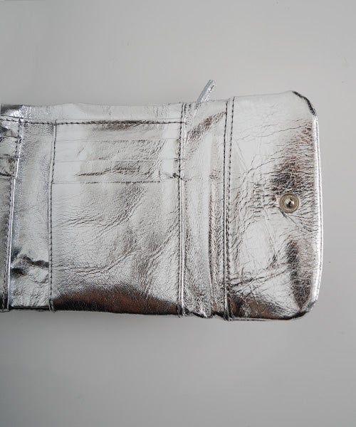  Mochiモチtrifold wallet (silver/ma-pro-28)鹿革 3つ折り財布