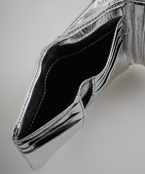  Mochiモチtrifold wallet (silver/ma-pro-28)鹿革 3つ折り財布
