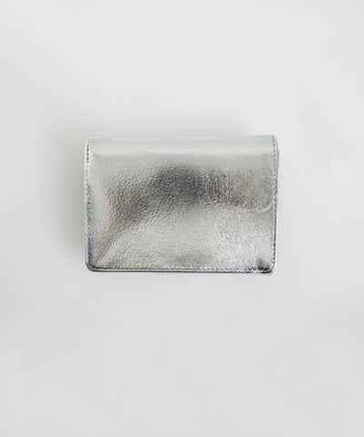 Mochiモチfolded wallet [ma-pro-17-/silver]鹿革/二つ折り財布 