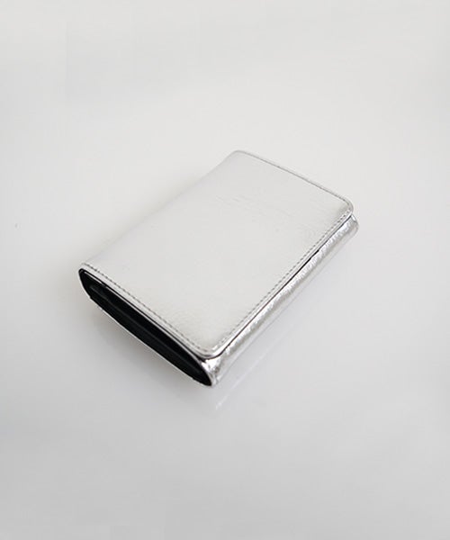 Mochiモチfolded wallet [ma-pro-17-/silver]鹿革/二つ折り財布 