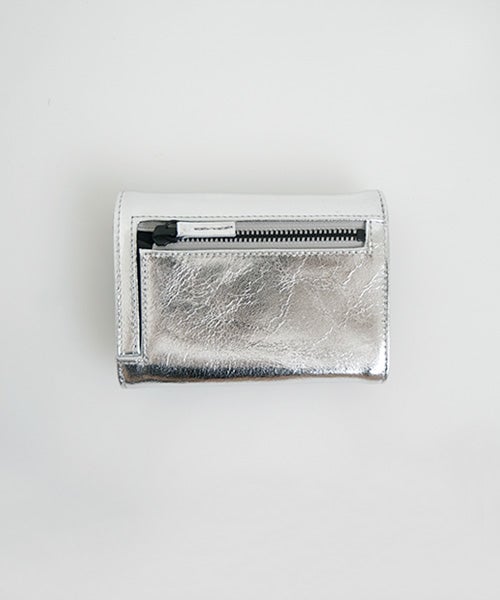 Mochiモチfolded wallet [ma-pro-17-/silver]鹿革/二つ折り財布 
