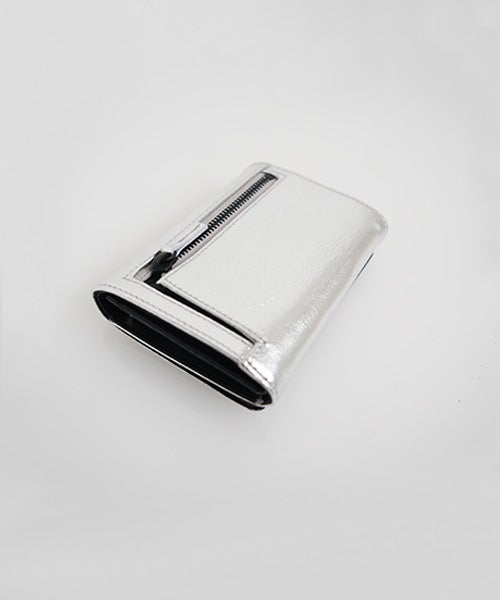 Mochiモチfolded wallet [ma-pro-17-/silver]鹿革/二つ折り財布 