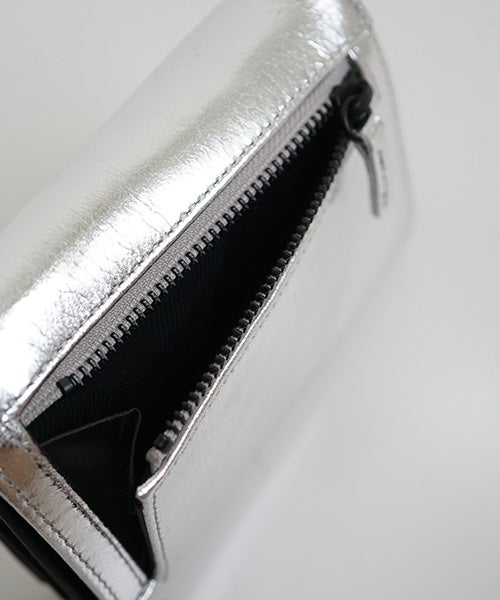 Mochiモチfolded wallet [ma-pro-17-/silver]鹿革/二つ折り財布 