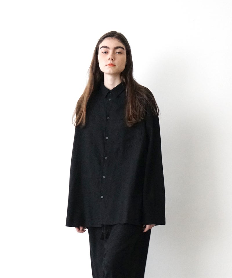 VUm wide shirt [BLACK］vum-sht-011