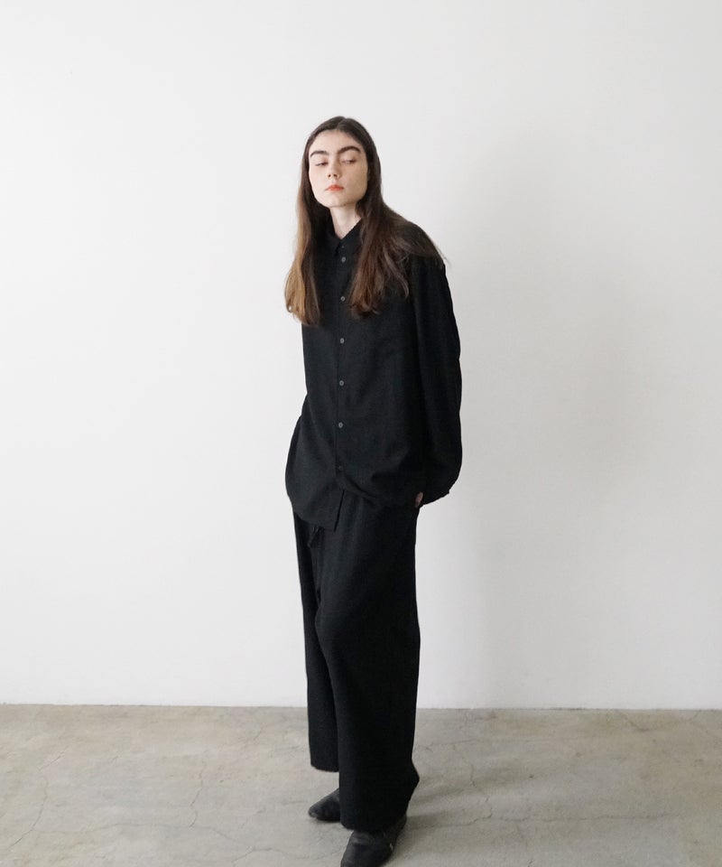 VUm wide shirt [BLACK］vum-sht-011