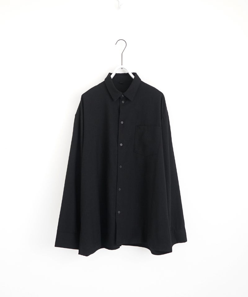 VUm wide shirt [BLACK］vum-sht-011