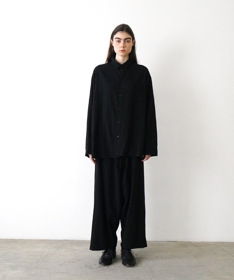VUm wide shirt [BLACK］vum-sht-011