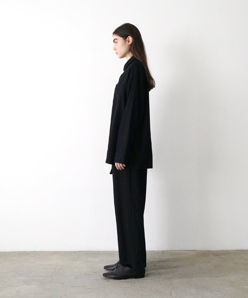 VUm wide shirt [BLACK］vum-sht-011