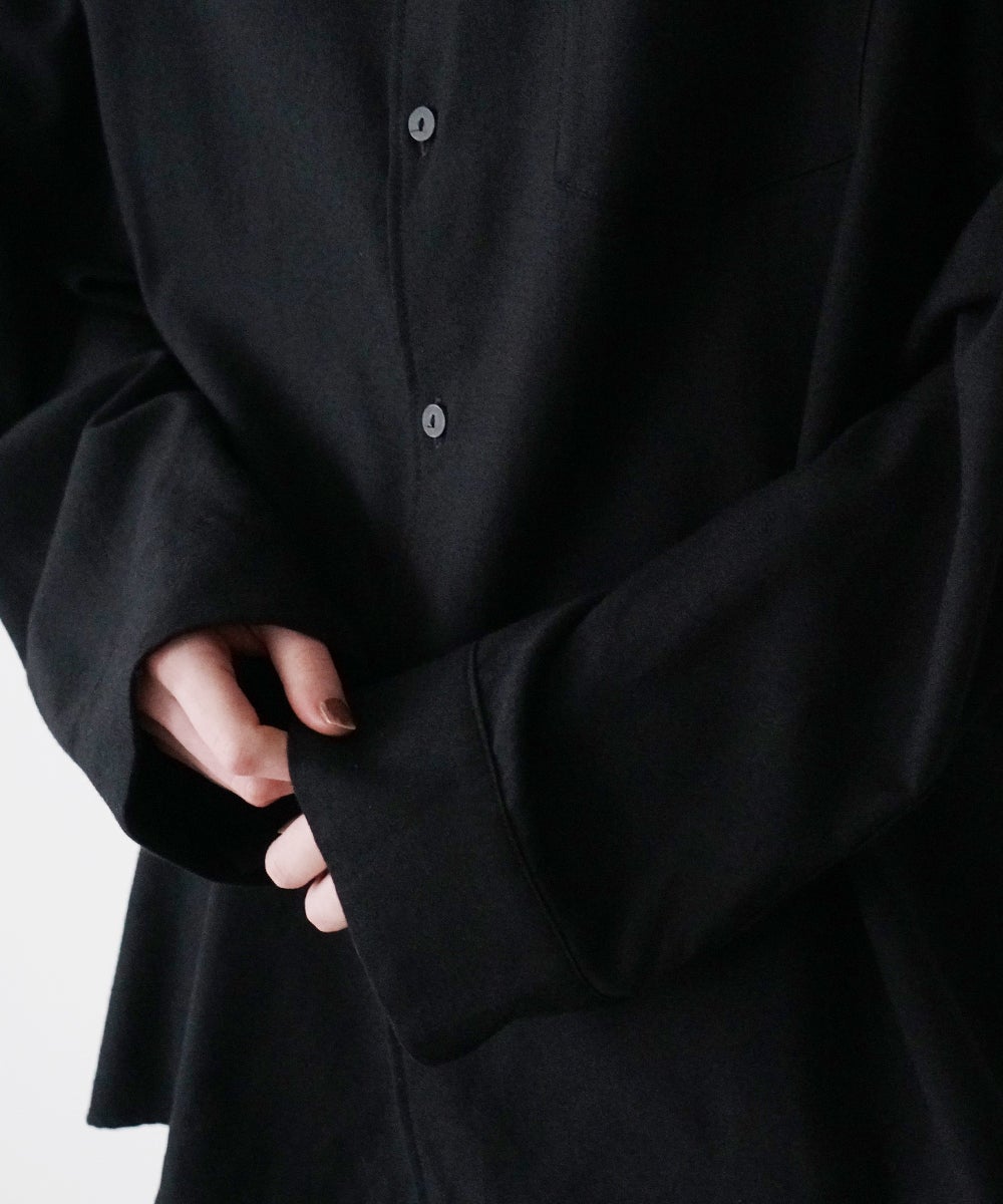 VUm wide shirt [BLACK］vum-sht-011