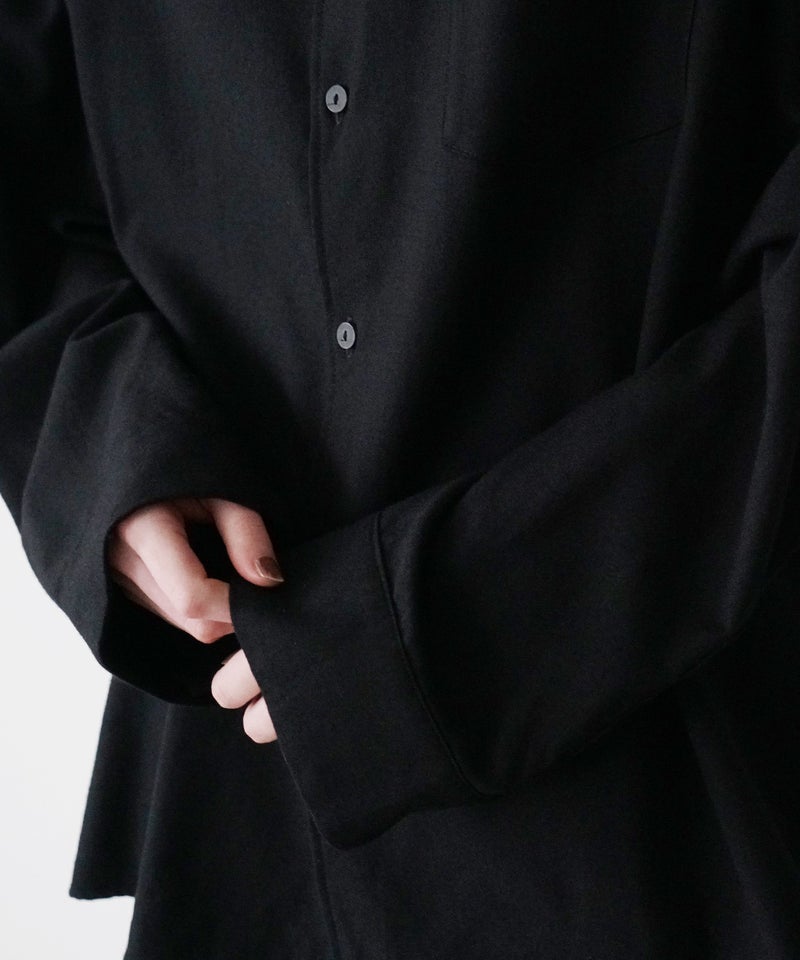 VUm wide shirt [BLACK］vum-sht-011