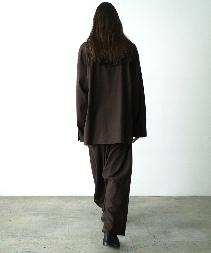 VUm wide shirt [DARK BROWN］vum-sht-011