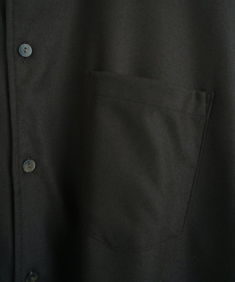 VUm wide shirt [DARK BROWN］vum-sht-011