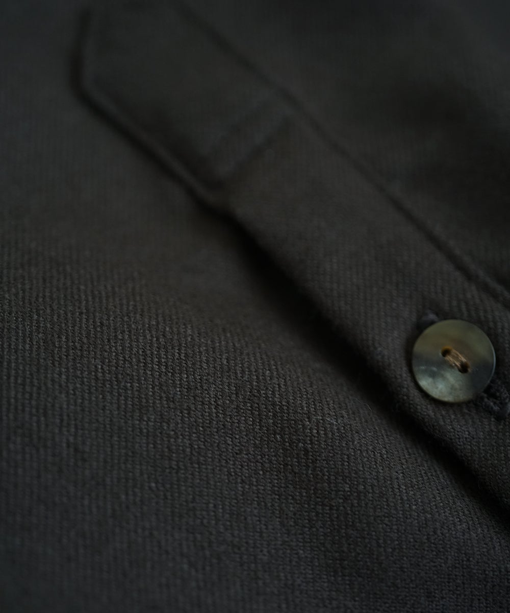 VUm wide shirt [DARK BROWN］vum-sht-011