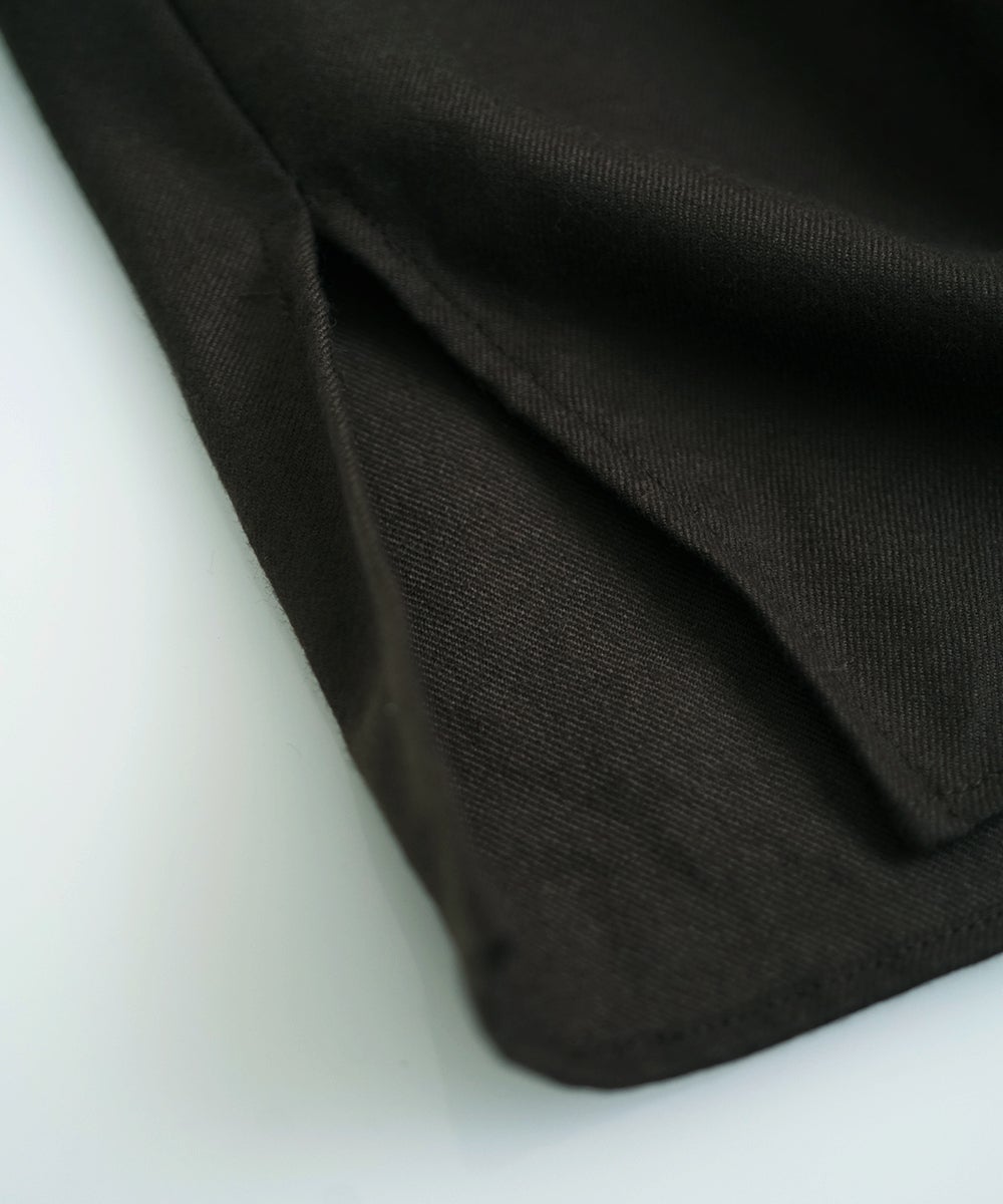 VUm wide shirt [DARK BROWN］vum-sht-011