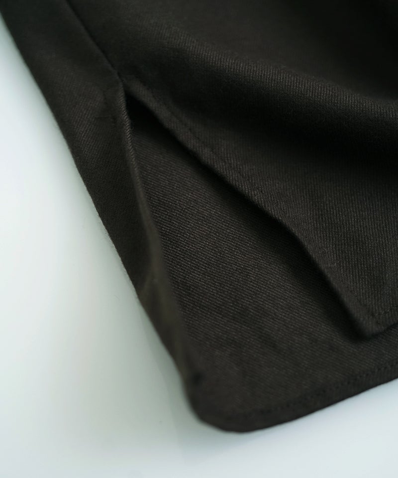 VUm wide shirt [DARK BROWN］vum-sht-011