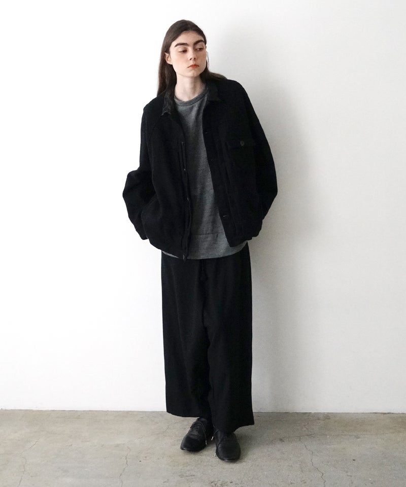 VUm wide silhouette pants WOOL / BLACK