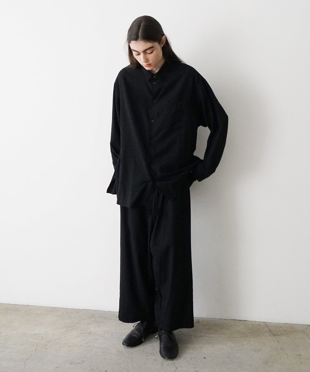 VUm wide silhouette pants WOOL / BLACK